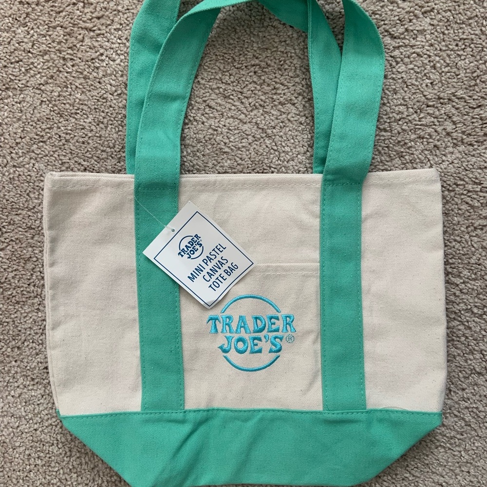 Green and Cream Trader Joe’s Tote Bag